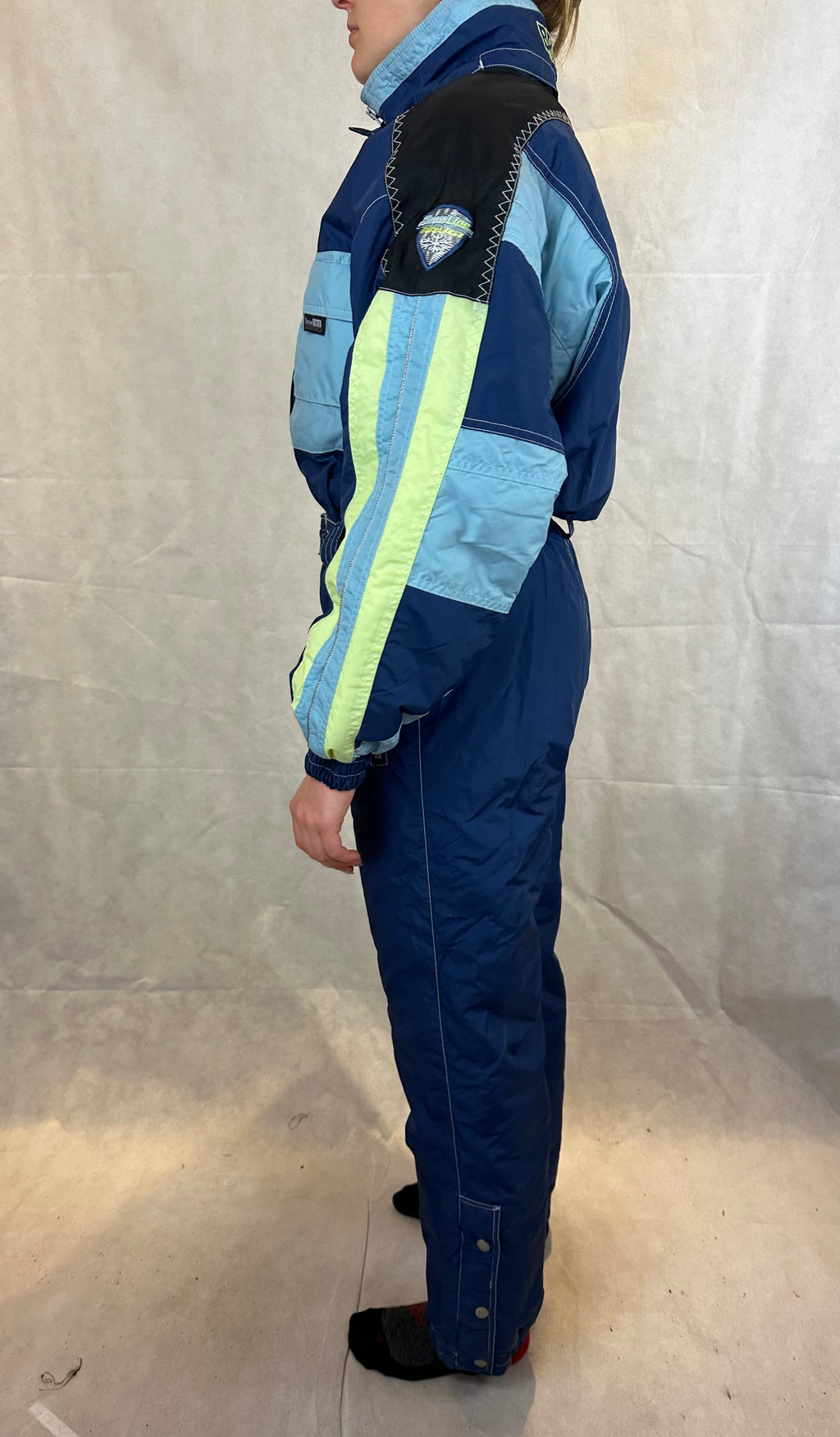 Vintage Skioverall von BRUGI in blau von in Größe S