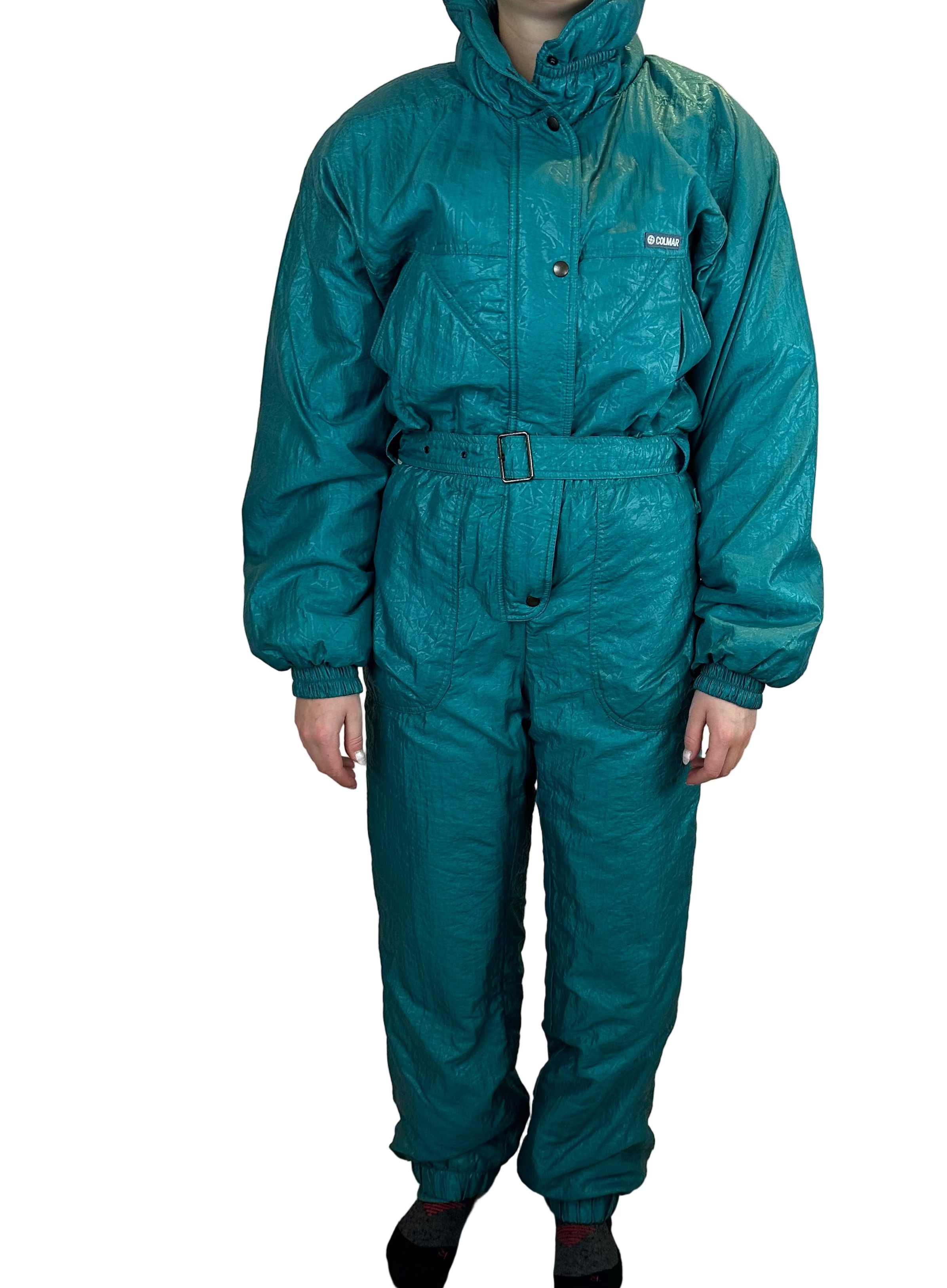 Vintage Skioverall in Turkis von Colmar in S