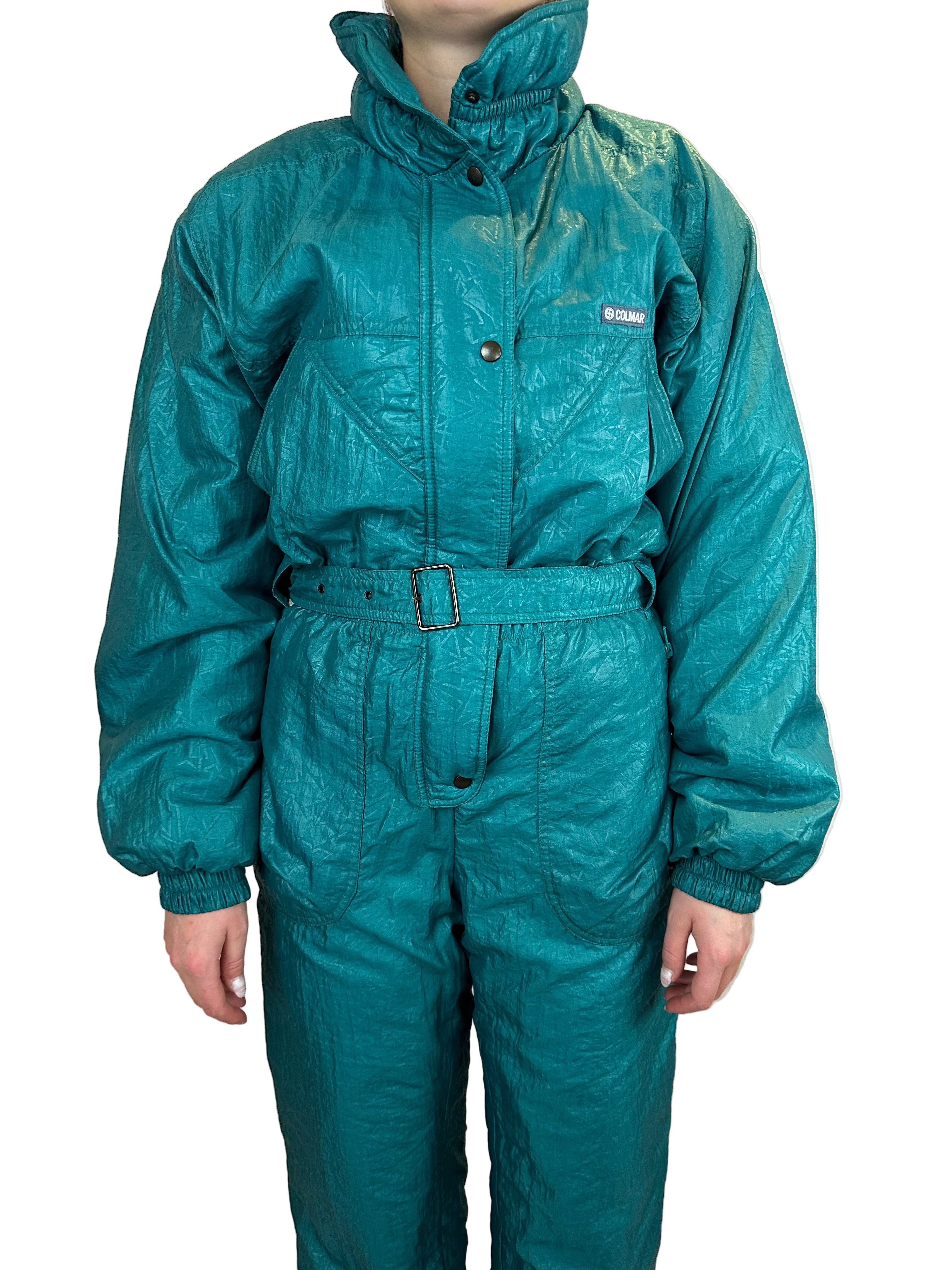 Vintage Skioverall in Turkis von Colmar in S