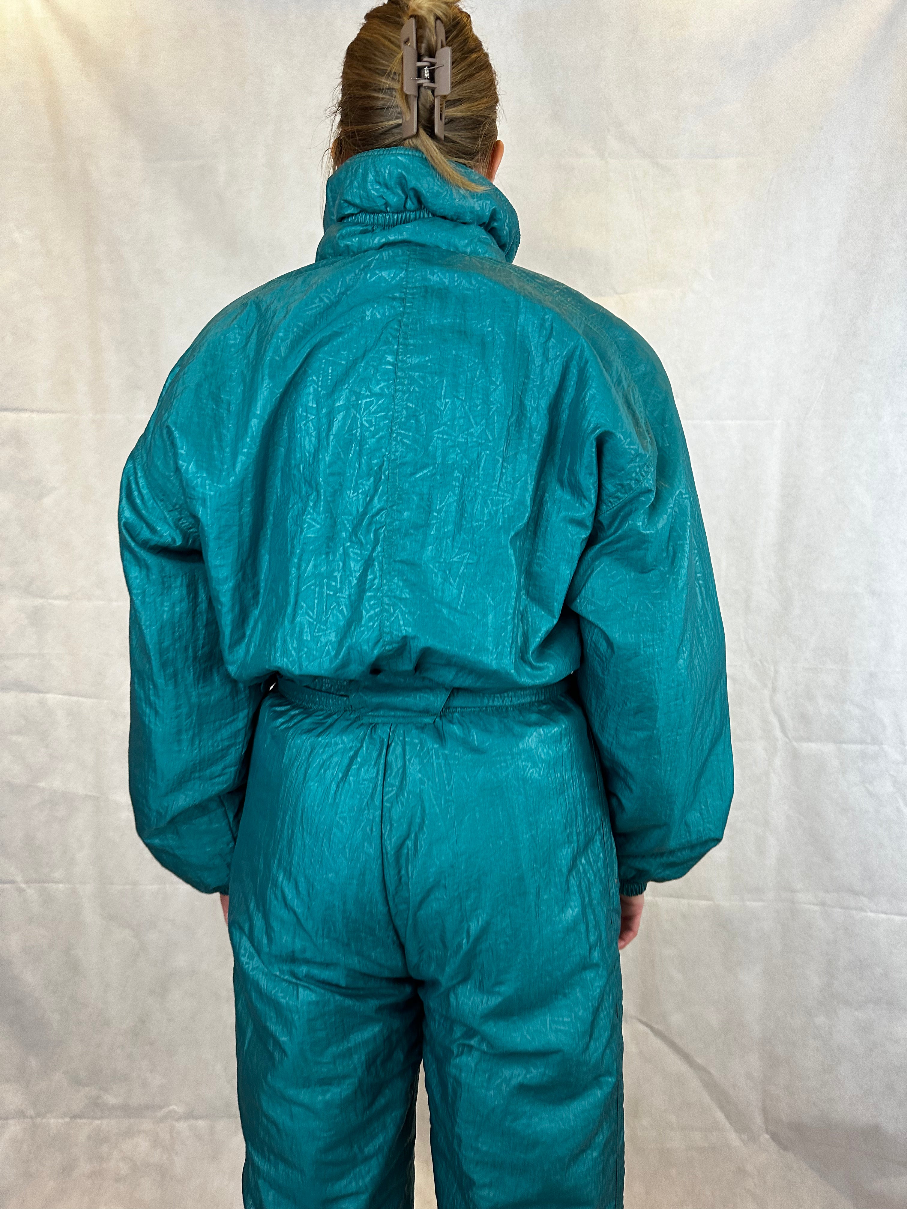 Vintage Skioverall in Turkis von Colmar in S